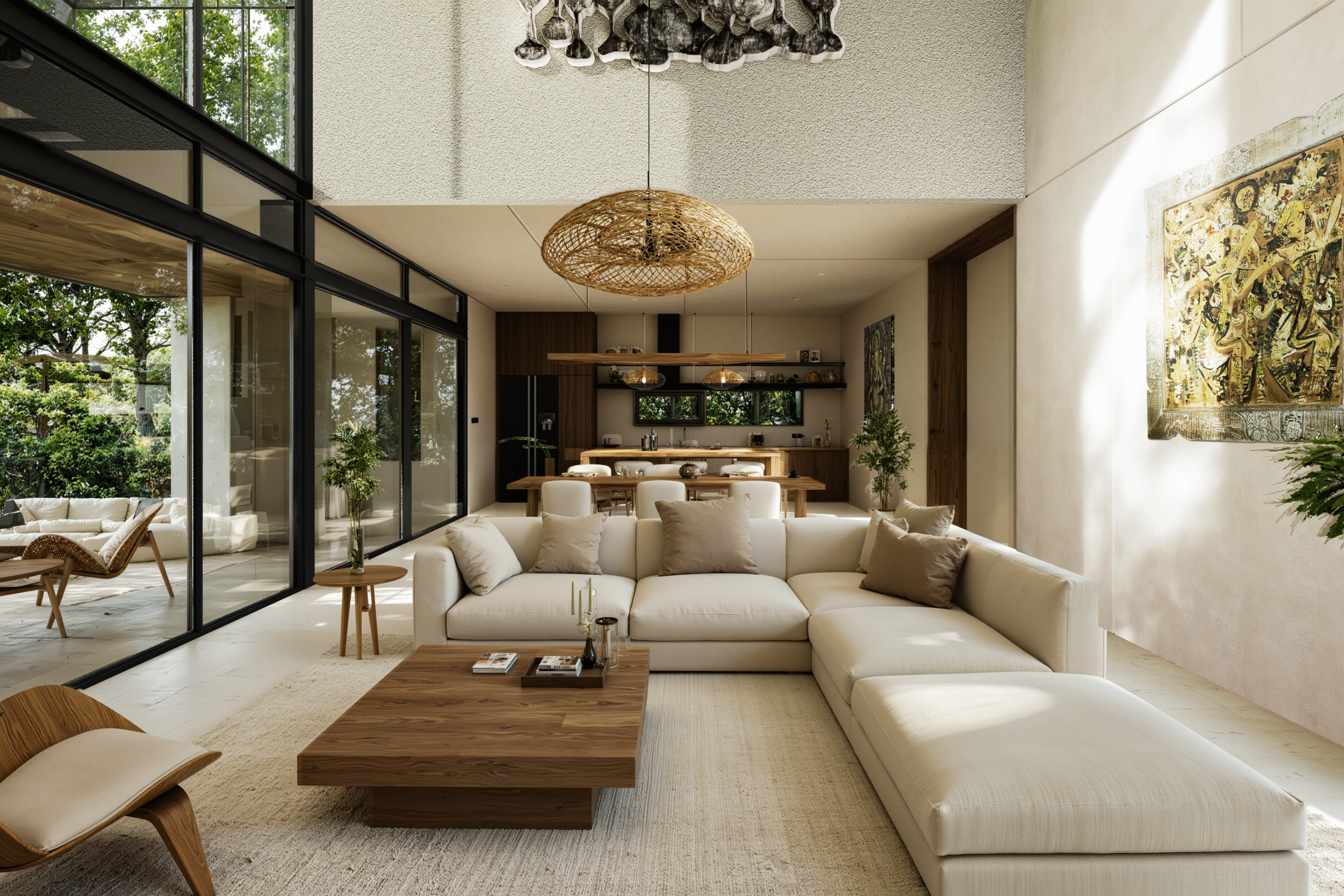 High Ceilings & Comfort Living Ambience